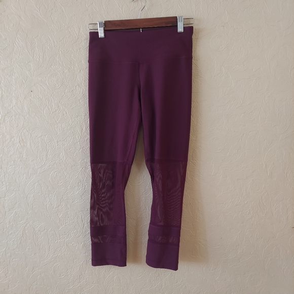 90 Degrees by Reflex purple athletic leggings with mesh Sz XS - Picture 1 of 8